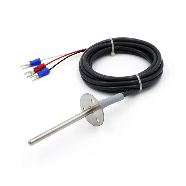 3-wire PT100 Temperature Probe with Flanged Housing